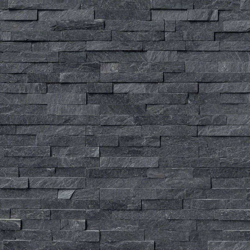 Top-down view of COAL CANYON 6x24 PANEL  QUARTZITE PANEL in SPLITFACE finish, revealing the intricate design and material finish.