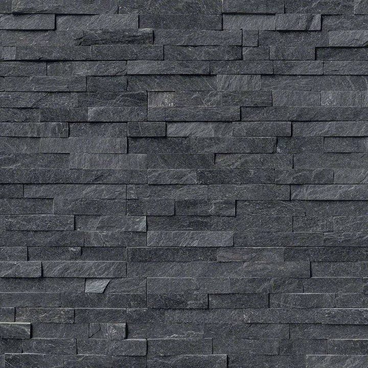 Top-down view of COAL CANYON 6x24 PANEL  QUARTZITE PANEL in SPLITFACE finish, revealing the intricate design and material finish.
