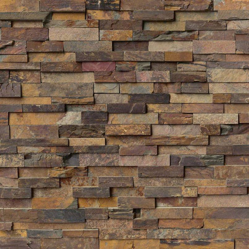 Rockmount California Gold 6X24 Splitface Slate Stacked Ledgestone