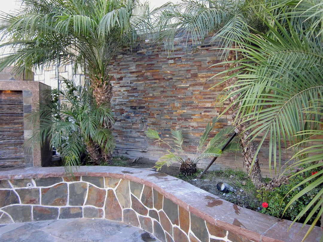 Rockmount Slate Stacked Stone Panel 6X24 California Gold Splitface