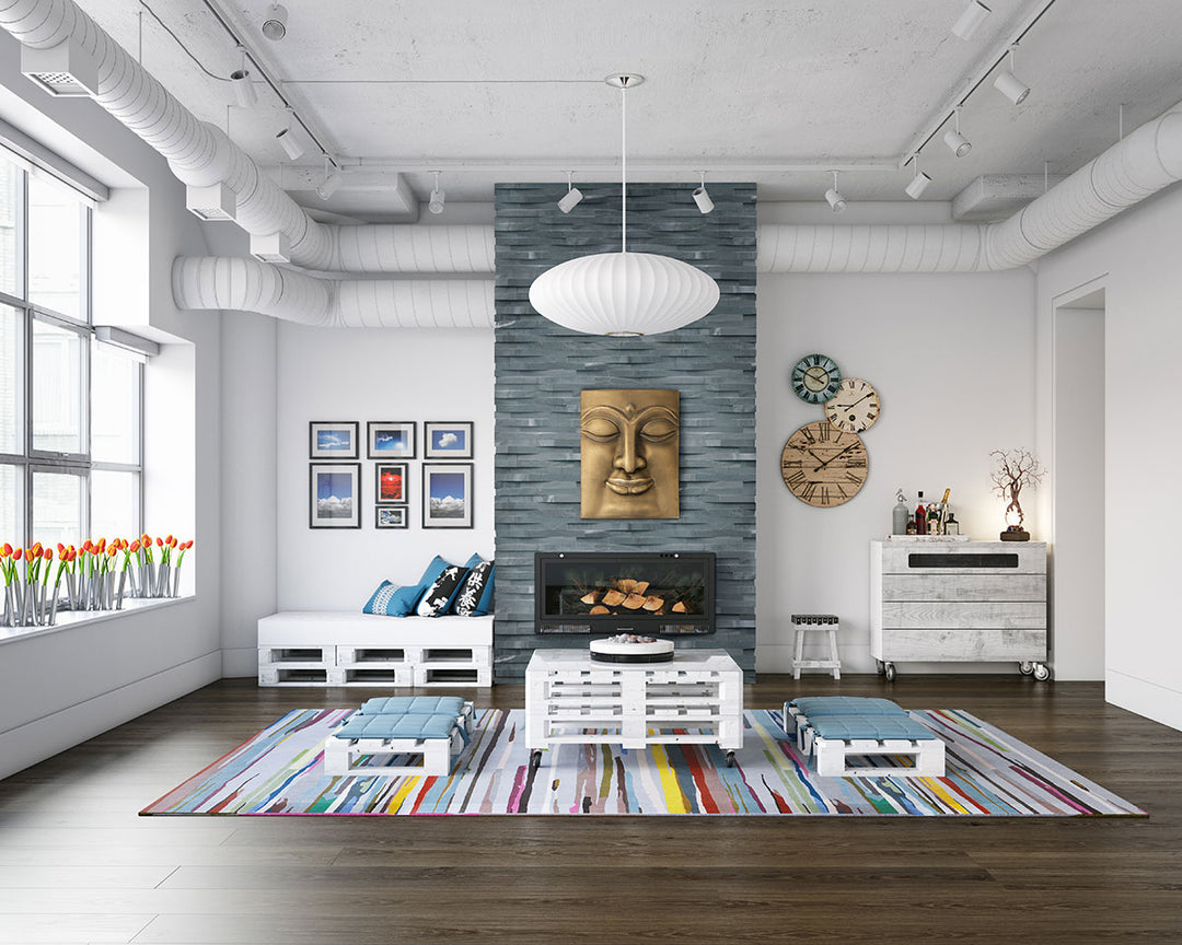 A bold black stone with a honed finish delivers a sleek and dramatic effect, perfect for adding modern sophistication.