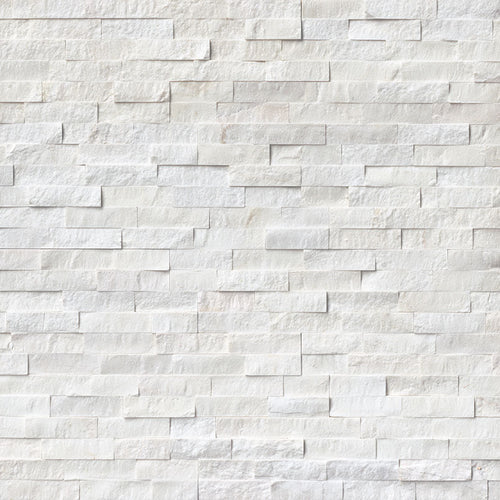 Rockmount Cosmic White 6X24 Splitface Marble Stacked Ledgestone