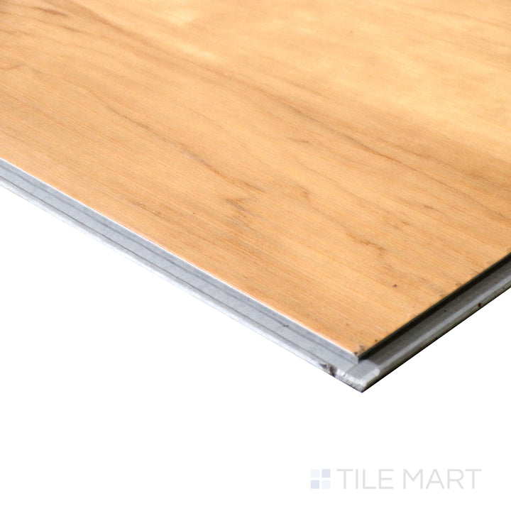 Corner shot of XL CYRUS BROOKLINE 9x60 VINYL TILE with a LOW GLOSS finish, displaying the product's strong structure and nuanced texture from the corner.