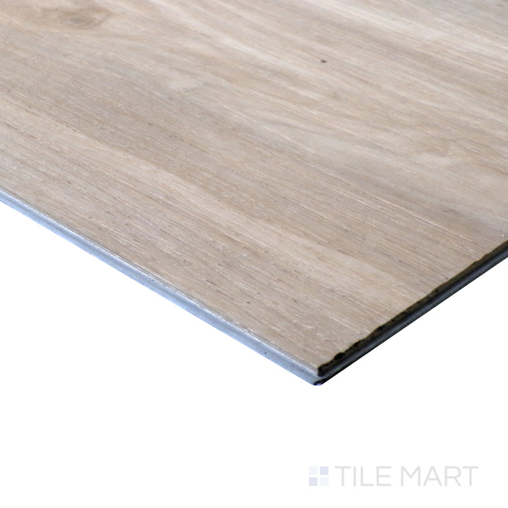 Corner shot of XL CYRUS CRANTON 9x60 VINYL TILE with a LOW GLOSS finish, offering a close-up look at the product's durability and material thickness at the corner.