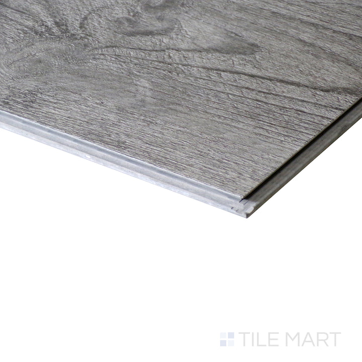 Corner shot of XL CYRUS MEZCLA 9x60 VINYL TILE with a LOW GLOSS finish, displaying the product's strong structure and nuanced texture from the corner.