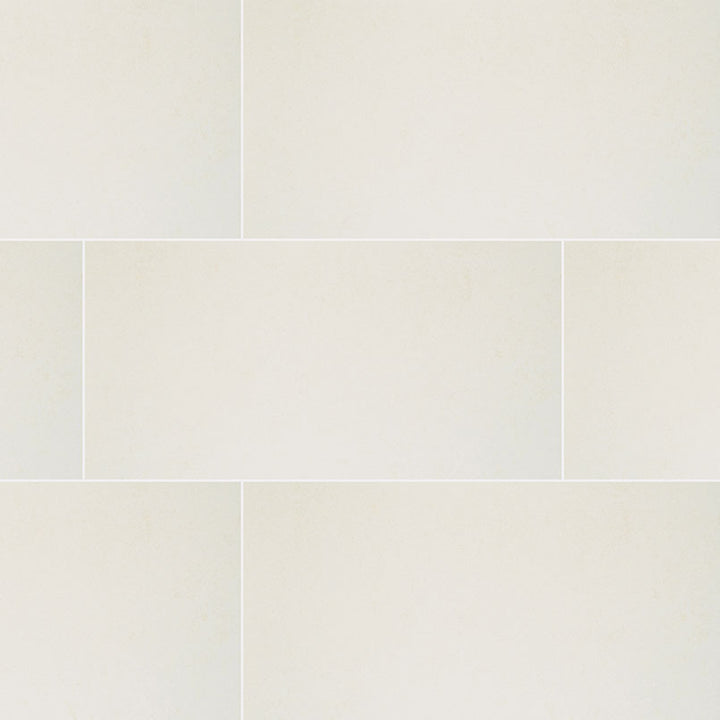 Top-down view of DIMENSIONS GLACIER 12X24 PORCELAIN TILE in MATTE finish, emphasizing the material's pattern and finish quality.