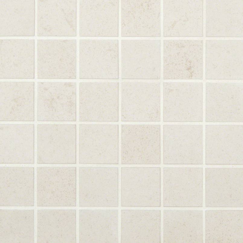 Top-down view of DIMENSIONS GLACIER 2X2 MOSAIC CONCRETE  PORCELAIN MOSAIC in MATTE finish, featuring the surface texture and natural color blend.