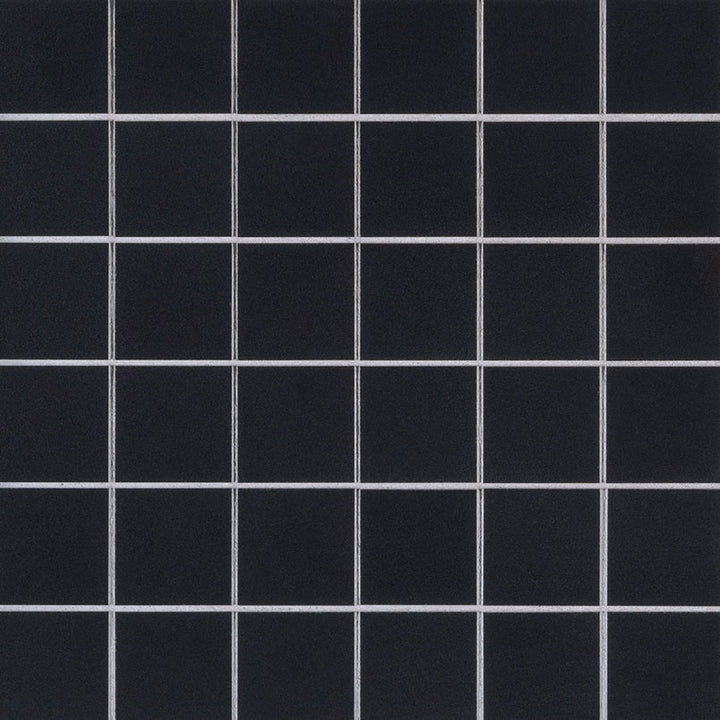 Domino 2X2 Porcelain Mosaic 12X12 Black Matte