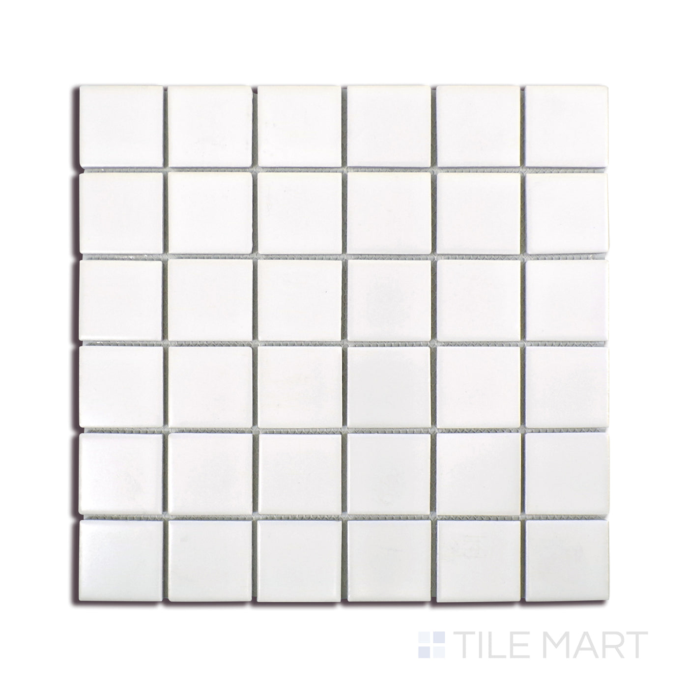 Domino 2X2 Porcelain Mosaic 12X12 White Matte
