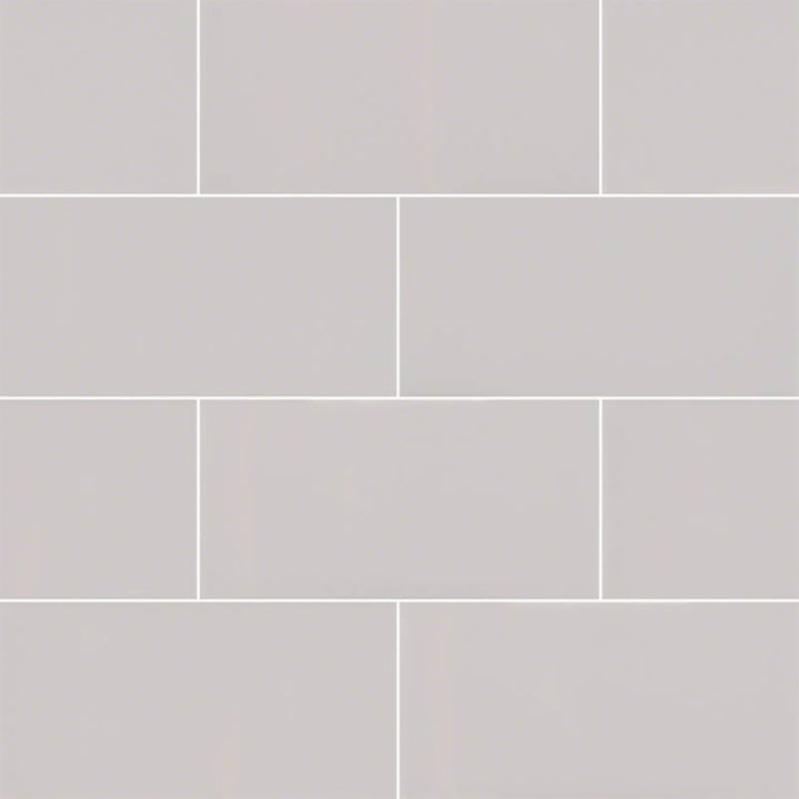 Top-down view of GRAY GLOSSY 3X6 in PORCELAIN TILE with a GLOSSY finish, presenting the smooth texture and color richness of GRAY.