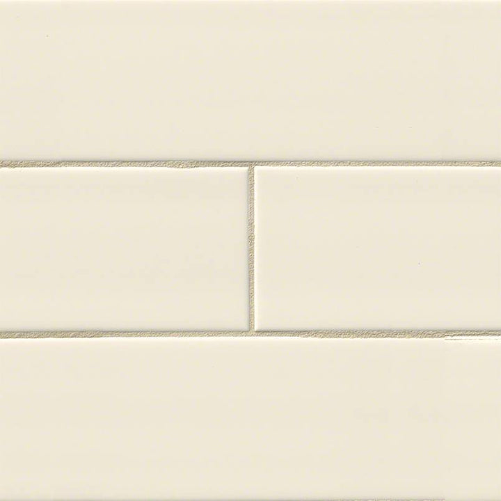 Domino Porcelain Subway Tile 4X16 Almond Glossy