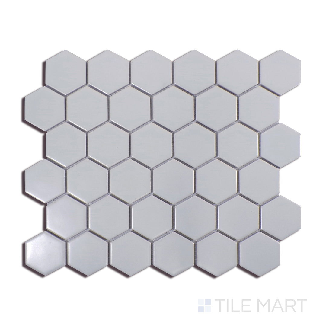 Domino 2" Hexagon Porcelain Mosaic Misc. Gray Matte