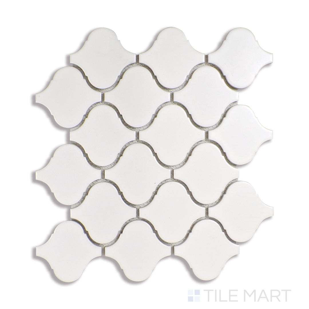 Domino Arabesque Porcelain Mosaic Misc. White Matte