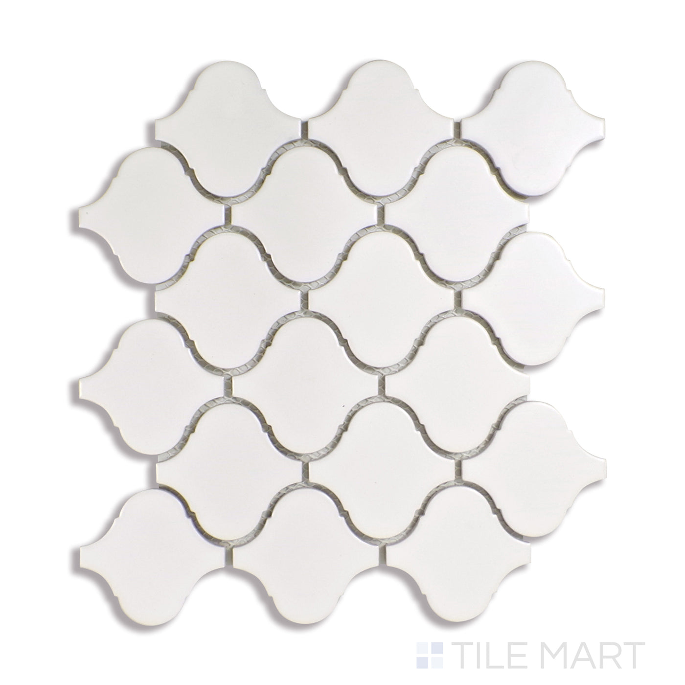 Domino Arabesque Porcelain Mosaic Misc. White Matte