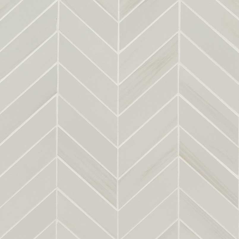 Top-down view of EDEN DOLOMITE CHEVRON 12X15 MOSAIC in PORCELAIN MOSAIC with a MATTE finish, presenting the smooth texture and color richness of DOLOMITE.