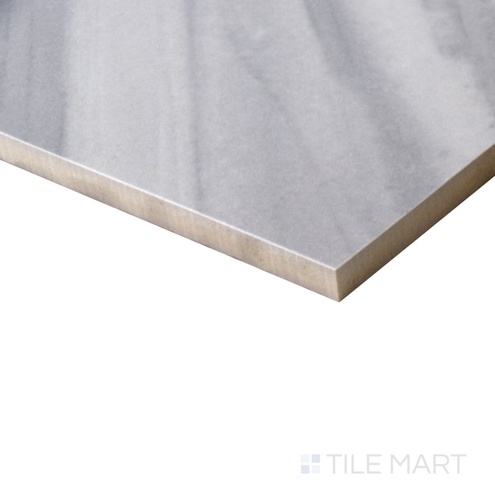 Corner shot of EDEN BARDIGLIO 12X24 MATTE PORCELAIN TILE with a MATTE finish, offering a close-up look at the product's durability and material thickness at the corner.