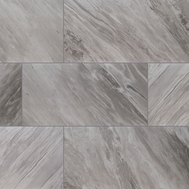 Top-down view of EDEN BARDIGLIO 24X48 MATTE in PORCELAIN TILE with a MATTE finish, emphasizing its surface details and BARDIGLIO hues.