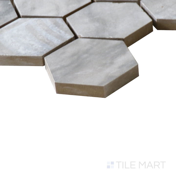 Eden 2X2 Hexagon Porcelain Mosaic 12X12 Bardiglio Matte