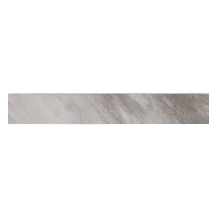 Top-down view of EDEN BARDIGLIO 4X24 POLISHED in PORCELAIN TRIM with a POLISHED finish, revealing the subtle texture and color tones.