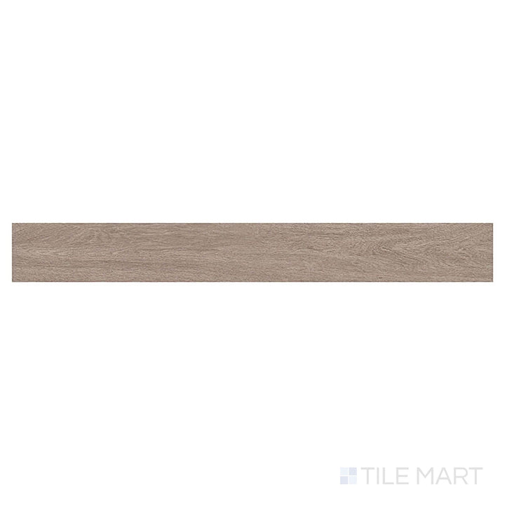 Presented from above, Glenridge Bleached Elm 6x48 low gloss vinyl plank features light beige hues and a subtle wood texture.