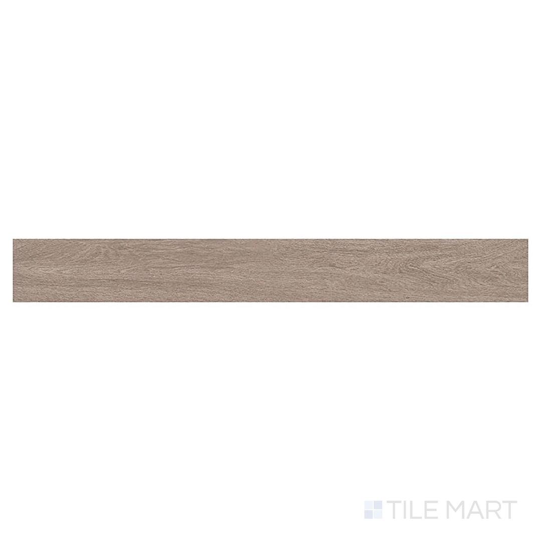 Presented from above, Glenridge Bleached Elm 6x48 low gloss vinyl plank features light beige hues and a subtle wood texture.