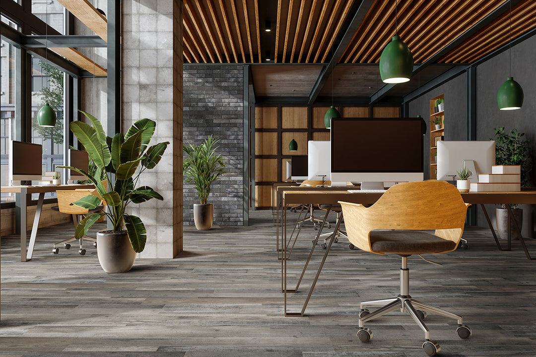 Coastal-inspired room designed with Glenridge Coastal Mix 6X48 flooring, delivering a breezy vibe.