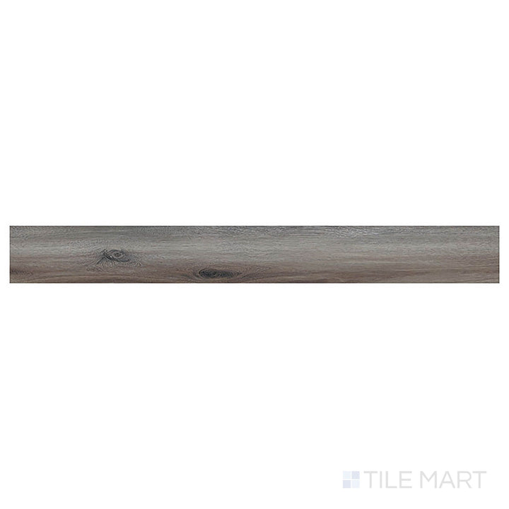 Seen from above, Glenridge Midnight Maple 6x48 low gloss luxury vinyl plank reveals rich, dark brown hues and soft maple graining.