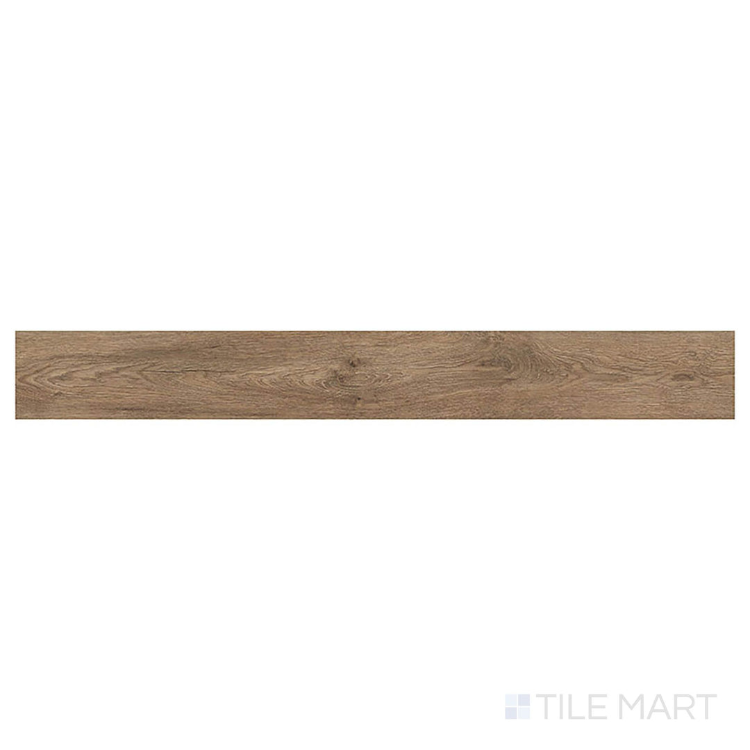 Captured from a direct overhead angle, Glenridge Saddle Oak 6x48 low gloss vinyl plank highlights warm chestnut coloring and natural variation.