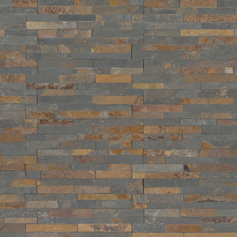 Top-down view of GOLD RUSH MINI PANEL in SLATE PANEL with a SPLITFACE finish, featuring the intricate surface characteristics and refined finish.