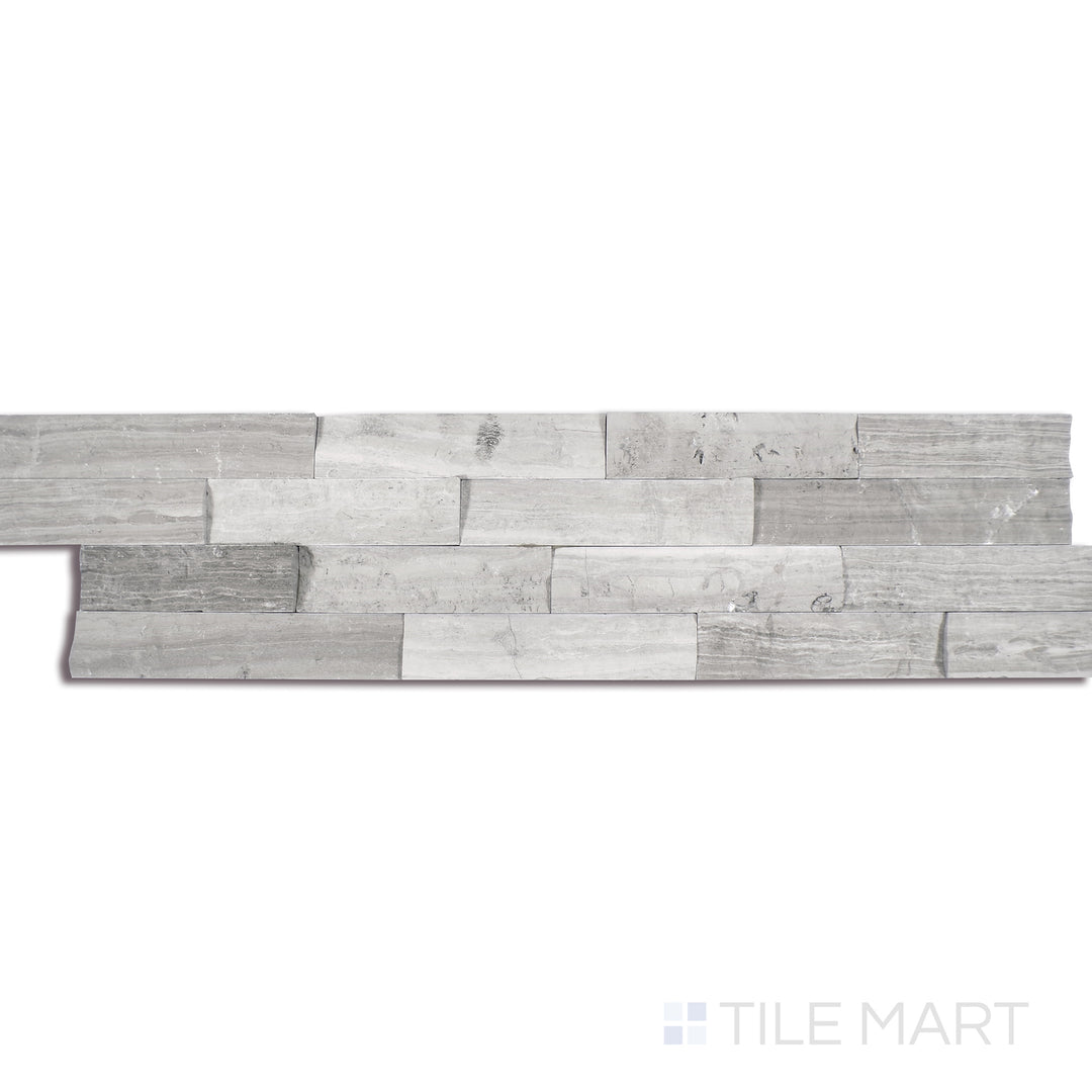 Rockmount Marble Stacked Stone Panel 6X24 Gray Oak Honed