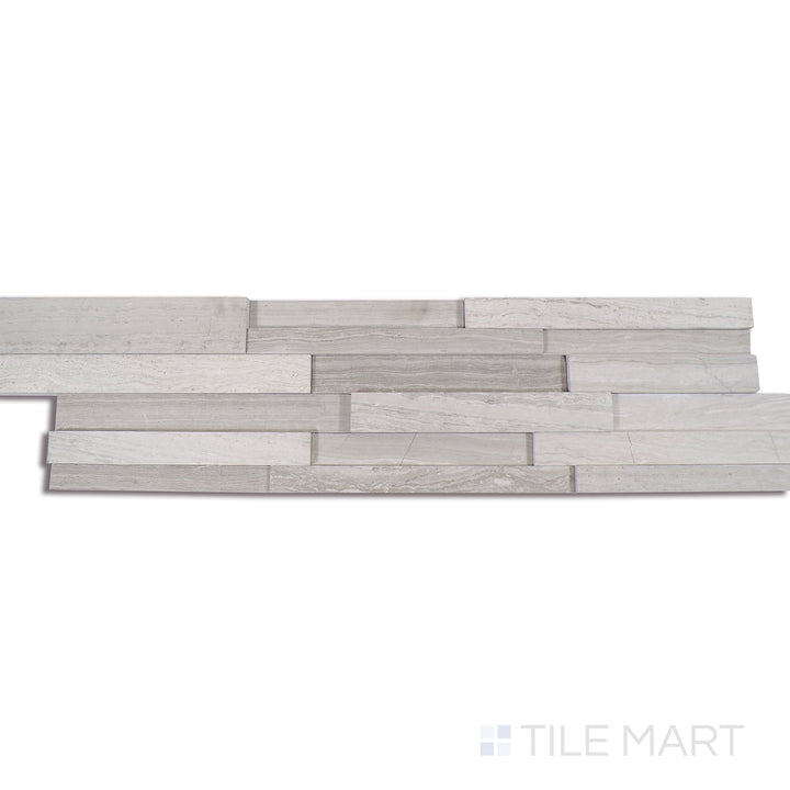 Rockmount Marble Stacked Stone Panel 6X24 Gray Oak Splitface