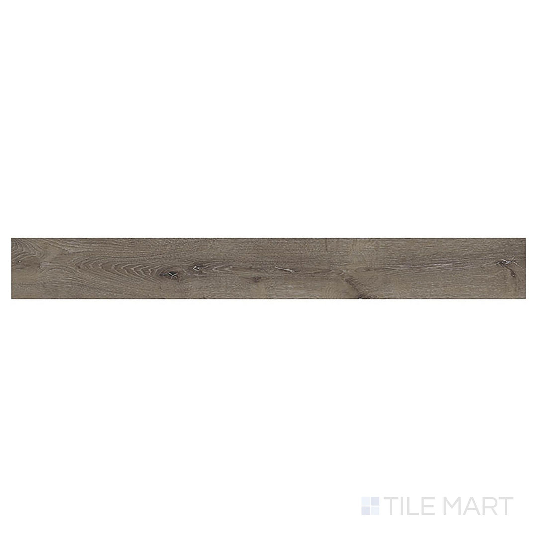 Captured in a top-down image, Katavia Charcoal Oak 6x48 low gloss vinyl plank reveals its deep charcoal tones and contemporary finish.