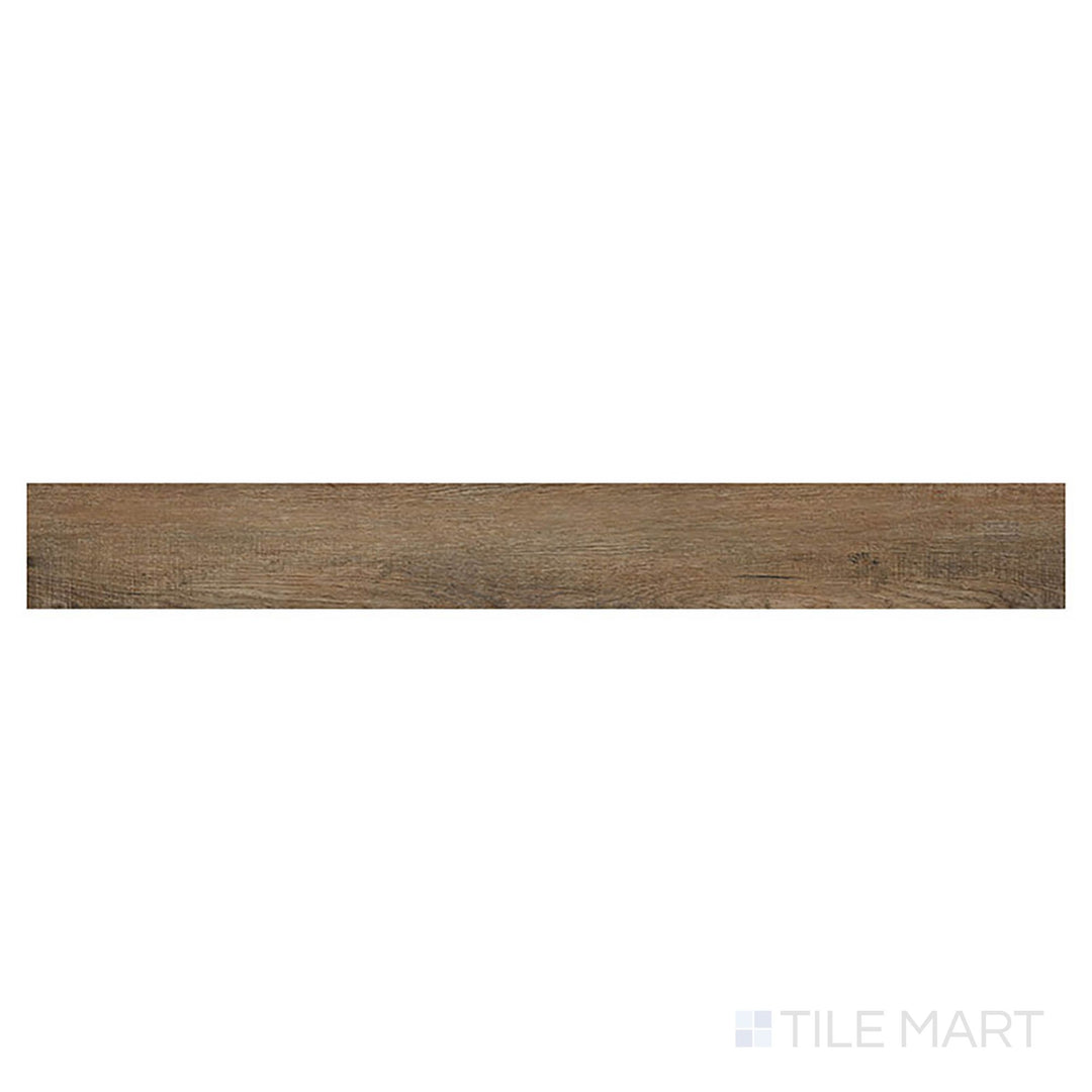 From a direct overhead angle, Katavia Reclaimed Oak 6x48 low gloss vinyl plank shows a distressed oak appearance with rustic charm.