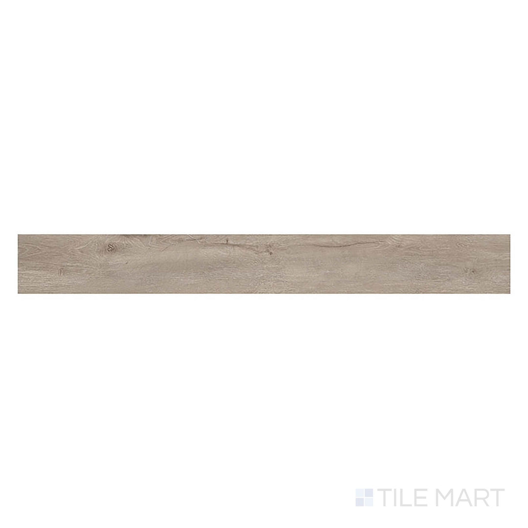 Top-down look at Katavia Twilight Oak 6x48 low gloss luxury vinyl plank features muted brown-gray hues with subtle oak graining.
