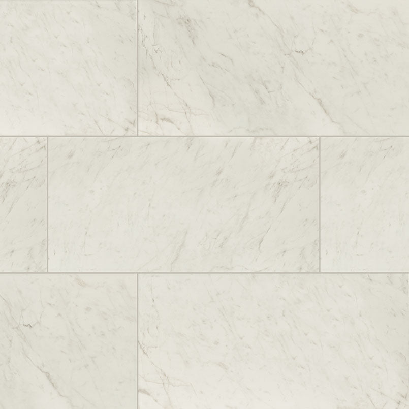Top-down view of KAYA CARRARA BIANCO 24X48 MATTE in PORCELAIN TILE with a MATTE finish, featuring the intricate surface characteristics and refined finish.