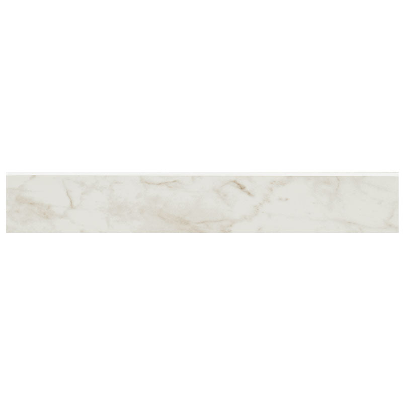 Kaya Porcelain Bullnose 3X24 Carrara Bianco Matte