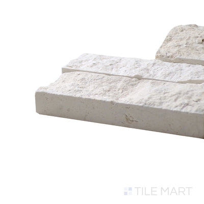 Rockmount Limestone Stacked Stone Panel 6X24 White Splitface