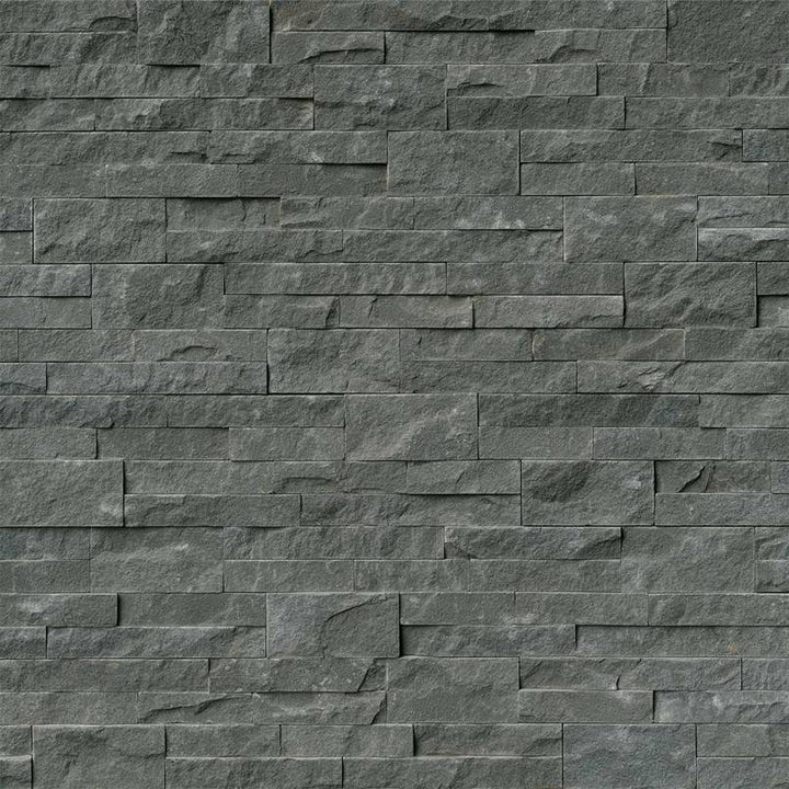 Rockmount Sandstone Stacked Stone Panel 6X24 Mountain Bluestone Splitface