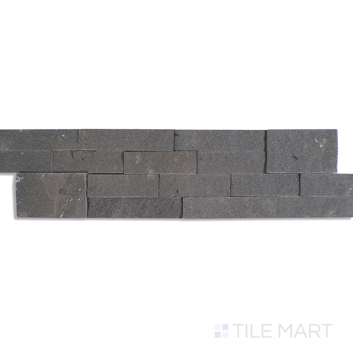 Angled shot of MOUNTAIN BLUESTONE 6x24 PANEL  SANDSTONE PANEL with a SPLITFACE finish, capturing the rich texture from a distinct angle.