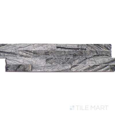 Rockmount Marble Stacked Stone Panel 6X24 Black Splitface