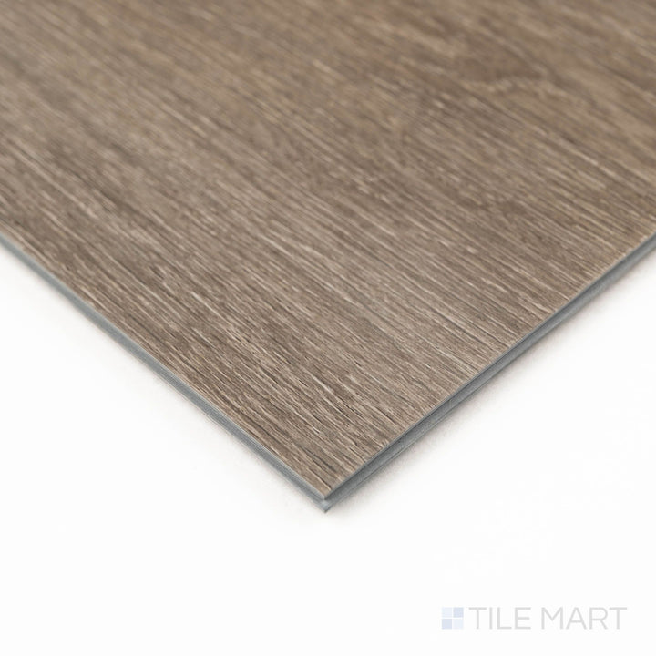 Angled view of Prescott Cranton 7X48 Low Gloss Luxury Vinyl Plank, displaying corner joint and subtle wood textures.