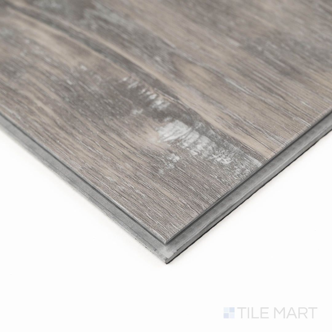 Prescott Finely 7X48 Low Gloss Luxury Vinyl Plank shown from the corner, focusing on beveled edge and refined finish.