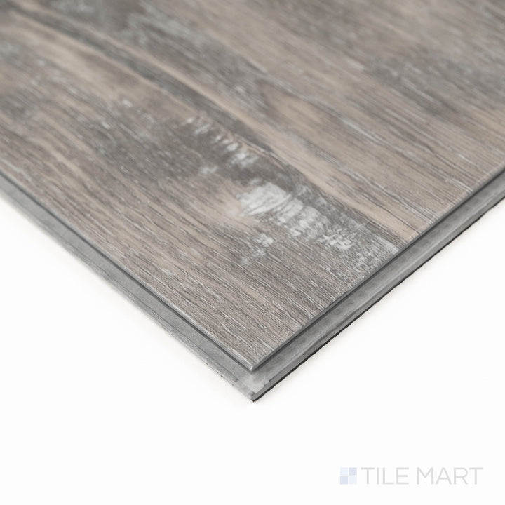 Prescott Finely 7X48 Low Gloss Luxury Vinyl Plank shown from the corner, focusing on beveled edge and refined finish.