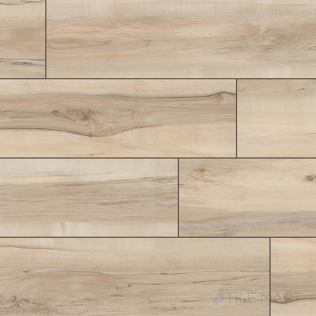 Overview of Prescott XL Akadia 9x60 low gloss luxury vinyl plank – extra-wide, light wood planks with a soft oak finish.