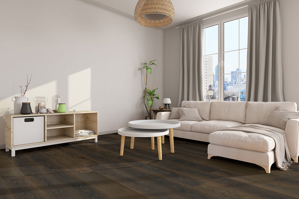 Interior space showcasing Prescott XL Barrel 9X60 Low Gloss Luxury Vinyl Plank flooring.