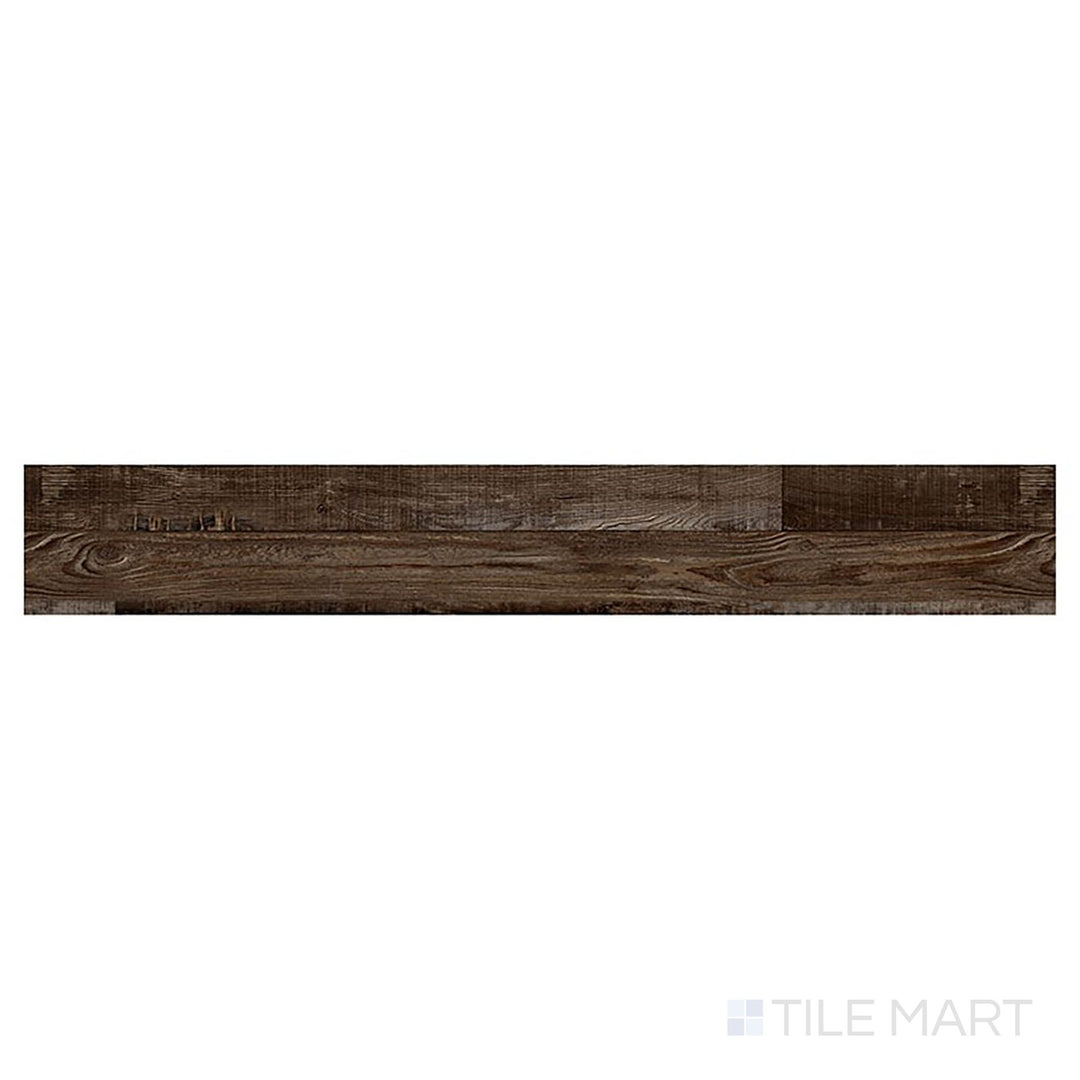 Prescott XL Bembridge 9x60 low gloss vinyl plank, seen from above, features balanced medium wood tones and natural graining.