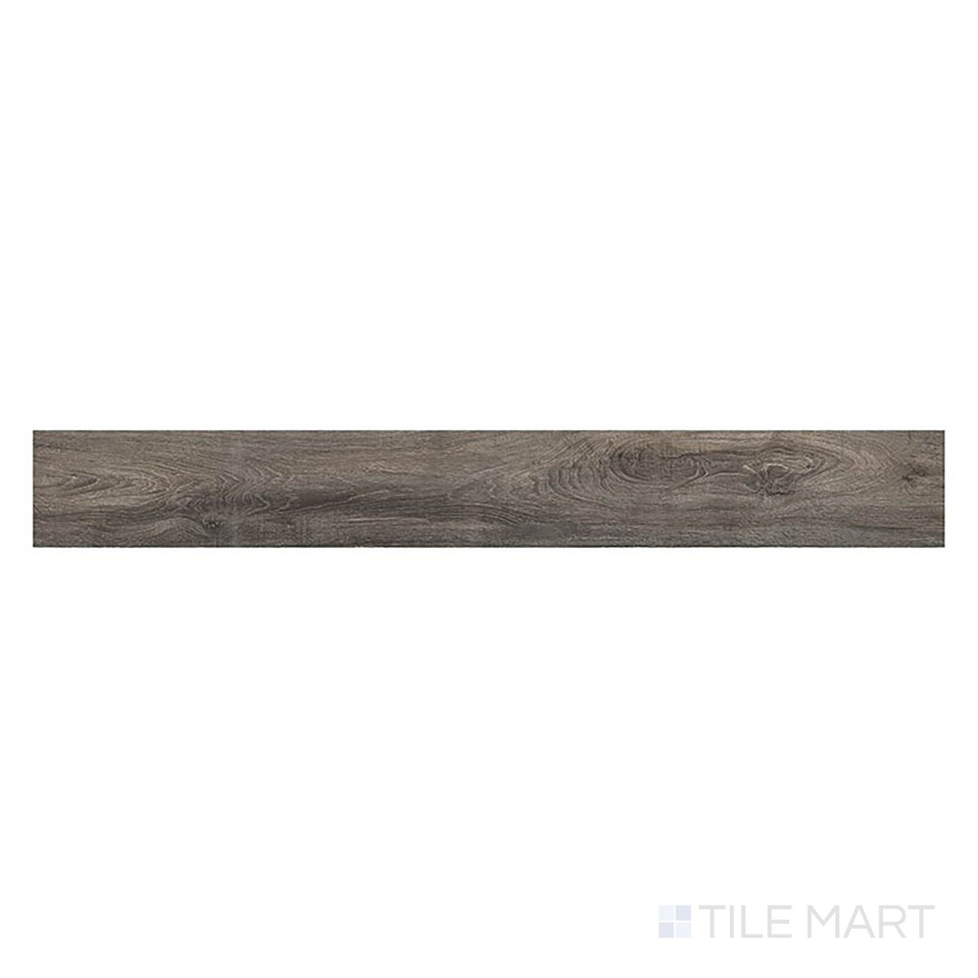 From a bird’s-eye angle, Prescott XL Draven 9x60 low gloss vinyl plank reveals bold gray tones with smooth, modern graining.