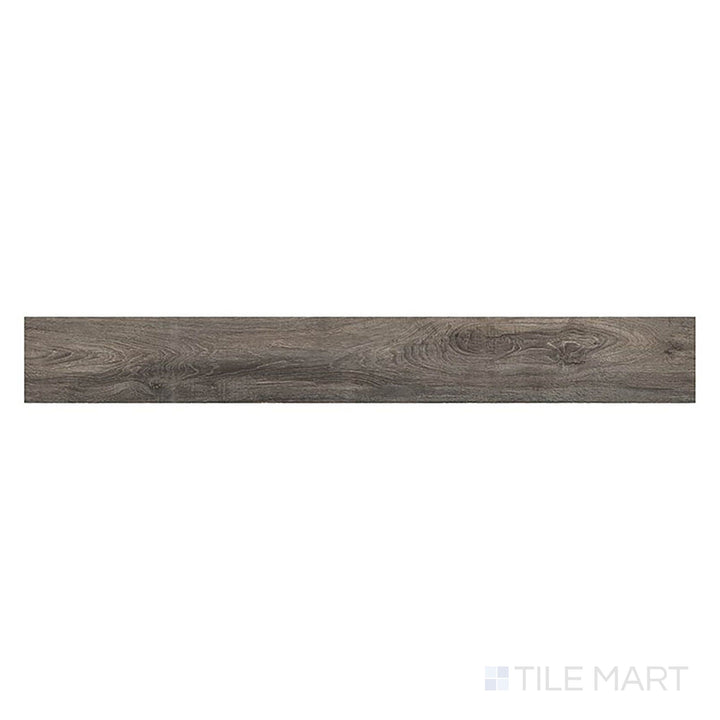 From a bird’s-eye angle, Prescott XL Draven 9x60 low gloss vinyl plank reveals bold gray tones with smooth, modern graining.