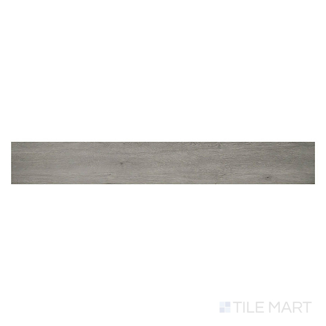 Prescott XL Grayton 9x60 low gloss vinyl plank, presented in a top-down angle, features smooth gray tones and clean modern styling.