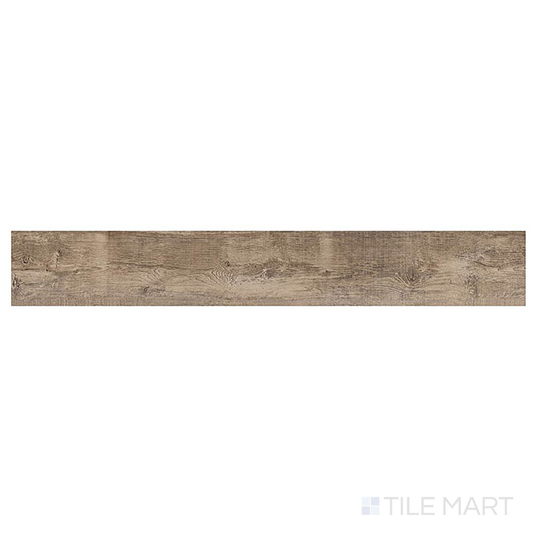 Captured from a bird’s-eye view, Prescott XL Ryder 9x60 low gloss vinyl plank presents neutral gray-brown hues with minimalist styling.